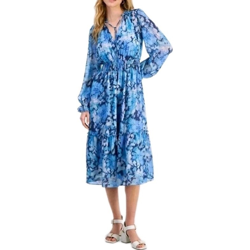 Lucy Paris Women's Size Large Floral Print Midi Dress